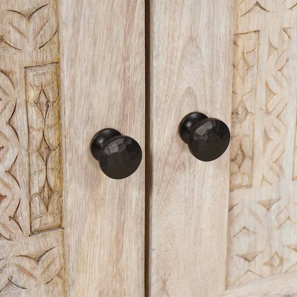 vidaXL Κομοδίνο με συρτάρι Μπεζ 50 x 33 x 60 εκ Μασίφ ξύλο μάνγκο