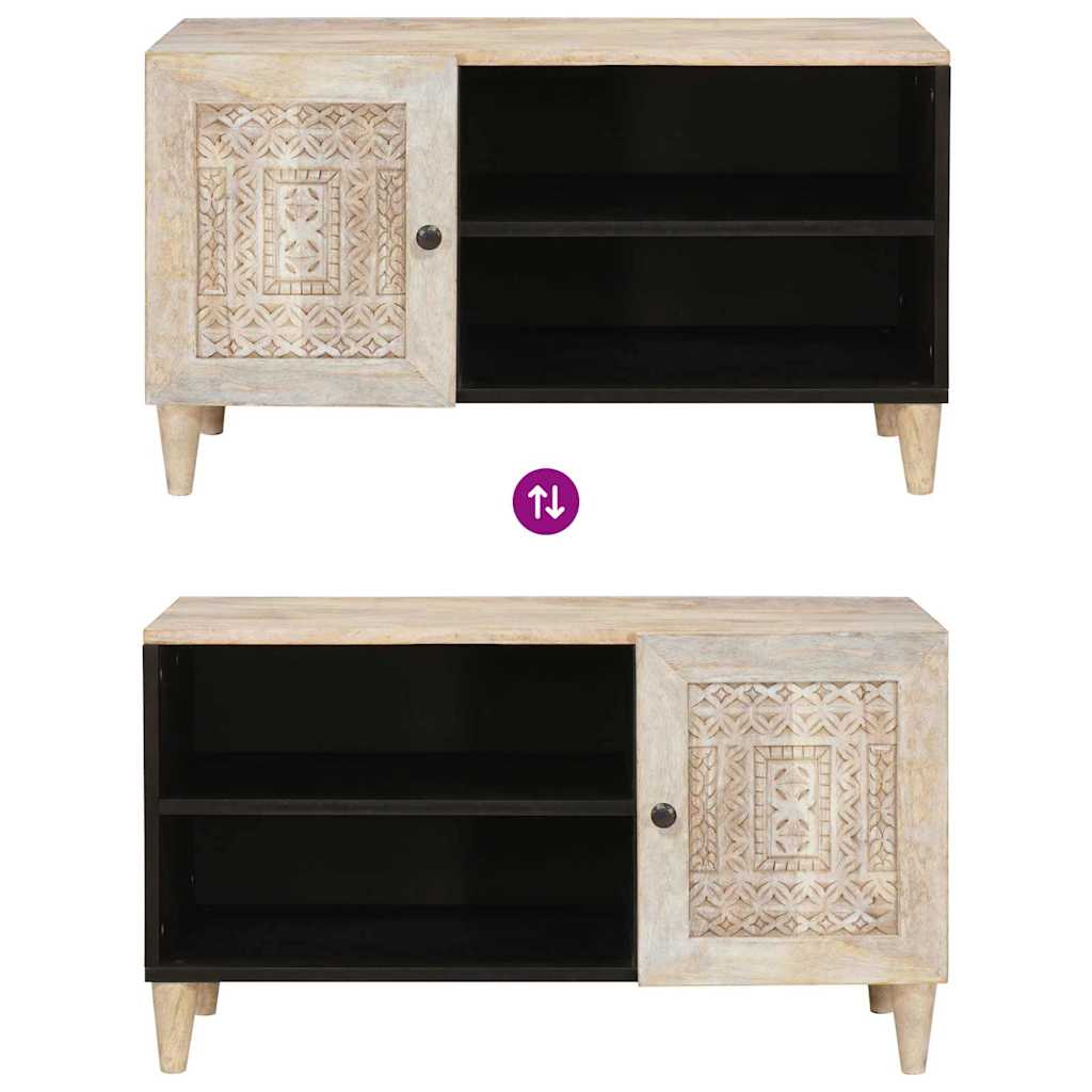 vidaXL Μονάδες TV με ράφι Λευκό 80 x 33 x 46 εκ Επεξεργασμένο ξύλο