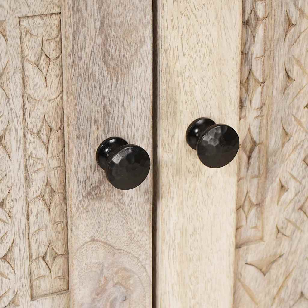 vidaXL Ντουλάπι Μπάνιου Λευκό 62 x 33 x 58 εκ. Στερεό Ξύλο Μάνγκο