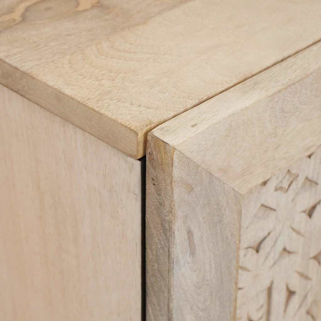 vidaXL Ντουλάπι Μπάνιου Λευκό 38 x 33.5 x 160 εκ Στερεό Ξύλο Μάνγκο