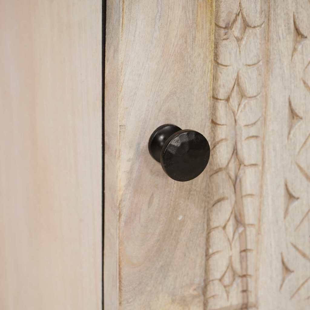 vidaXL Ντουλάπι Μπάνιου Λευκό 38 x 33.5 x 160 εκ Στερεό Ξύλο Μάνγκο