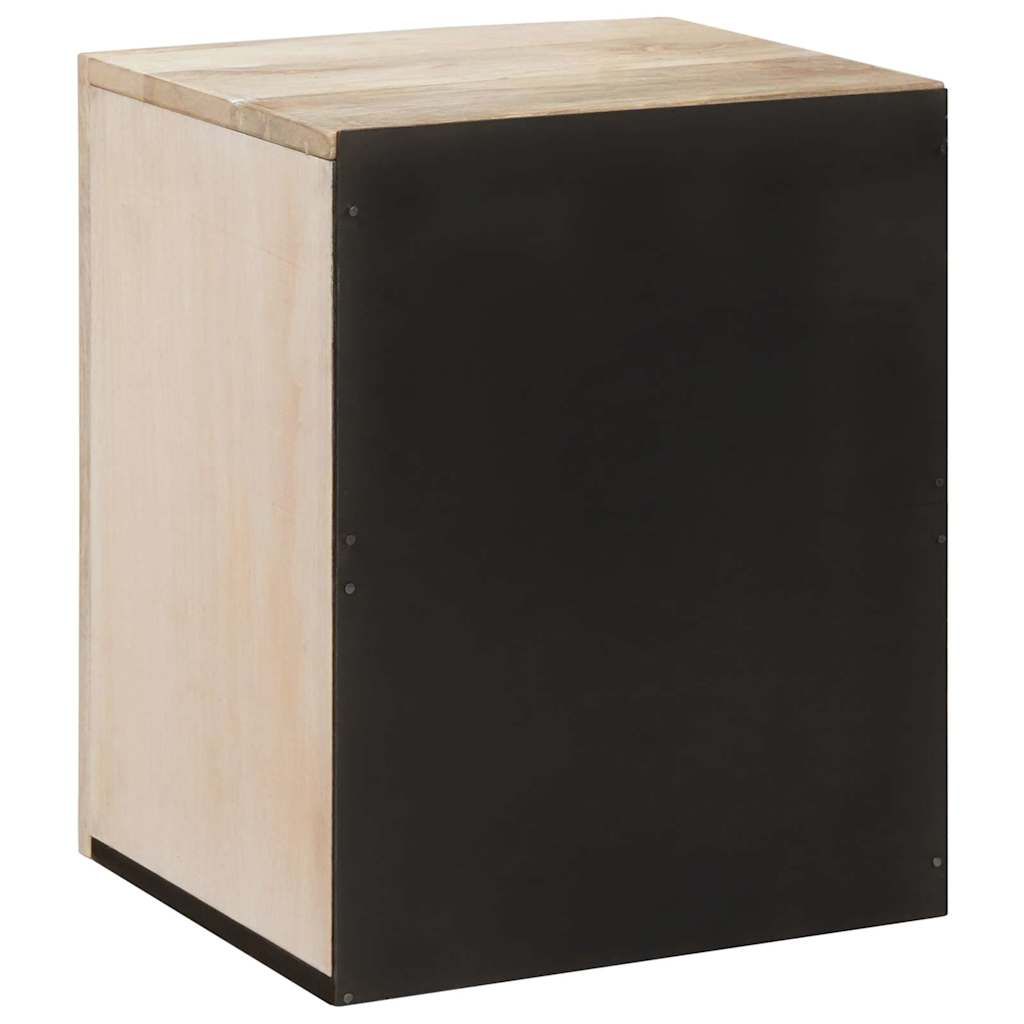 vidaXL Ντουλάπι Μπάνιου Λευκό 38 x 33.5 x 160 εκ Στερεό Ξύλο Μάνγκο