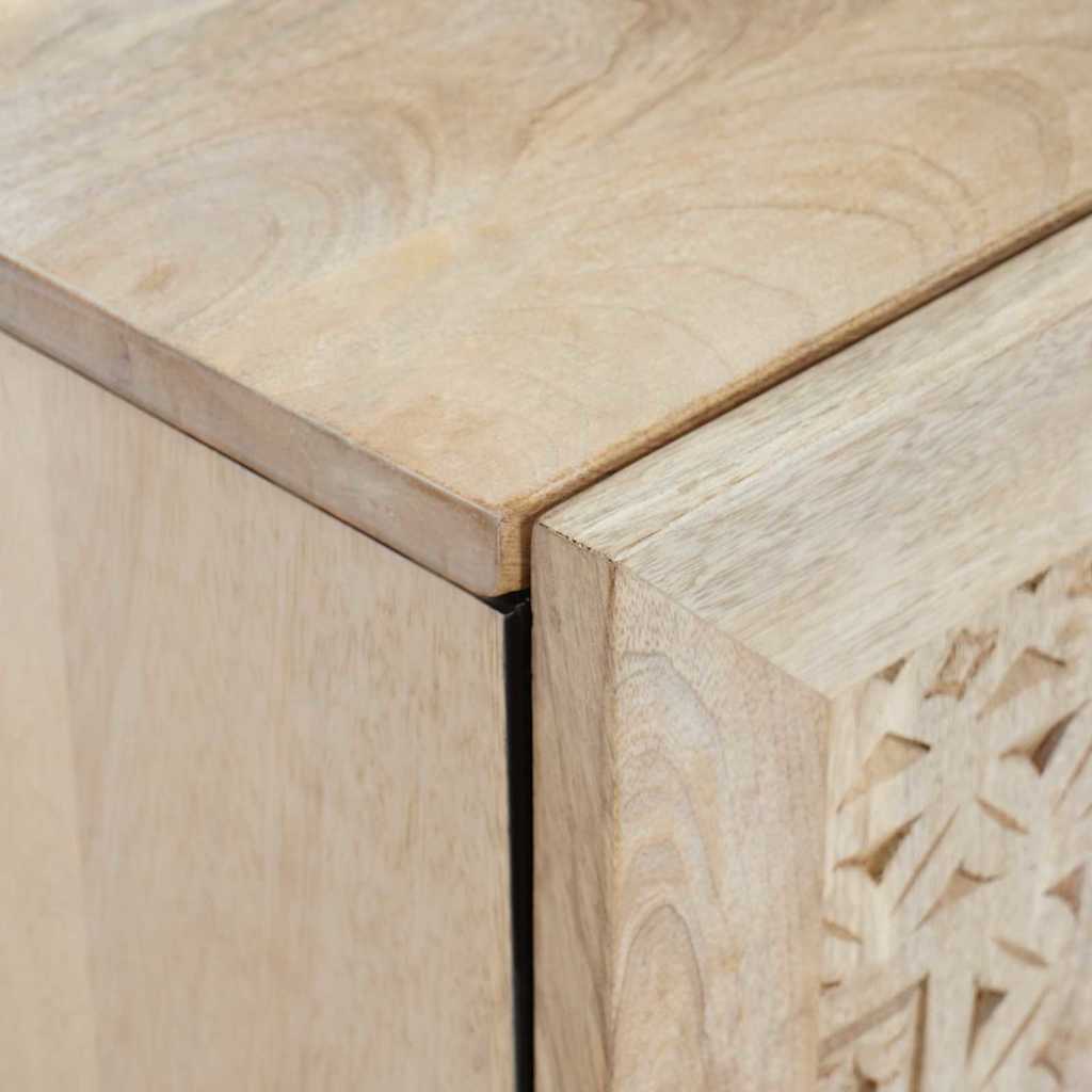 vidaXL Ντουλάπι Μπάνιου Λευκό 38 x 33.5 x 160 εκ Στερεό Ξύλο Μάνγκο