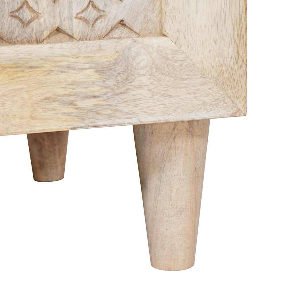 vidaXL Ντουλάπι Μπάνιου Λευκό 38 x 33.5 x 160 εκ Στερεό Ξύλο Μάνγκο