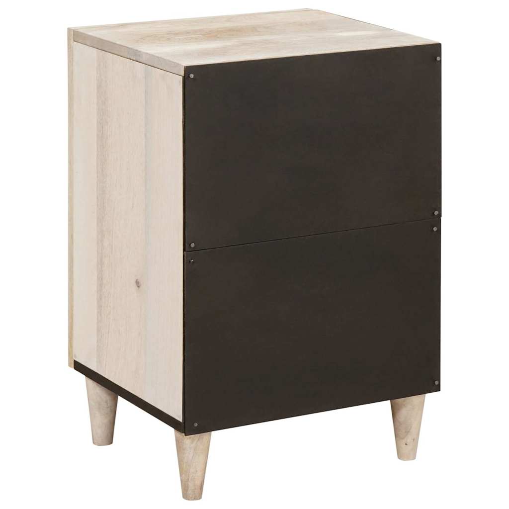 vidaXL Ντουλάπι Μπάνιου Λευκό 38 x 33.5 x 160 εκ Στερεό Ξύλο Μάνγκο