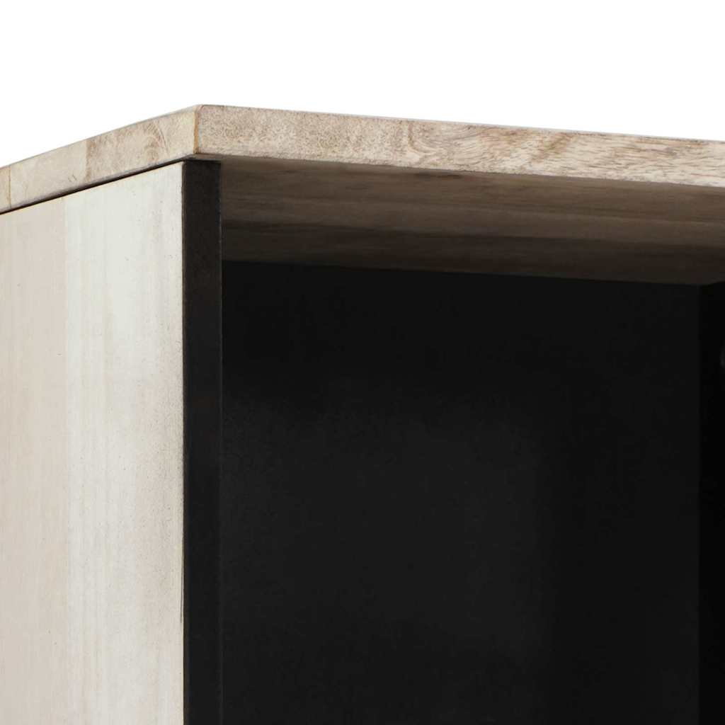 vidaXL Ντουλάπι Μπάνιου Λευκό 38 x 33.5 x 160 εκ Στερεό Ξύλο Μάνγκο