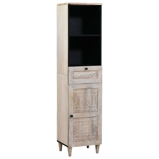 vidaXL Ντουλάπι Μπάνιου Λευκό 38 x 33 x 160 εκ. Επεξεργασμένο ξύλο