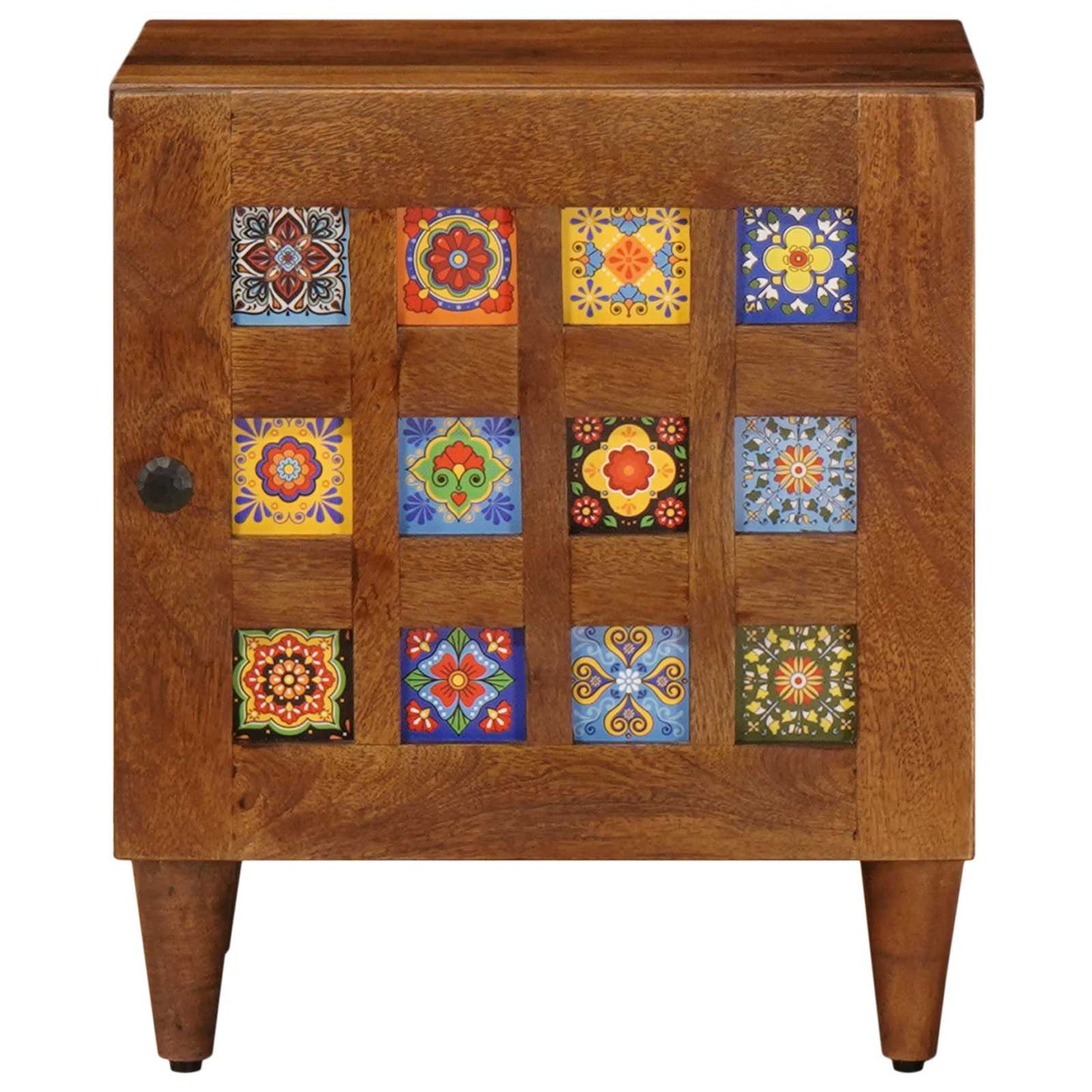 vidaXL Κομοδίνο Καφέ 40 x 33,5 x 46 εκ Στερεό ξύλο μάνγκο