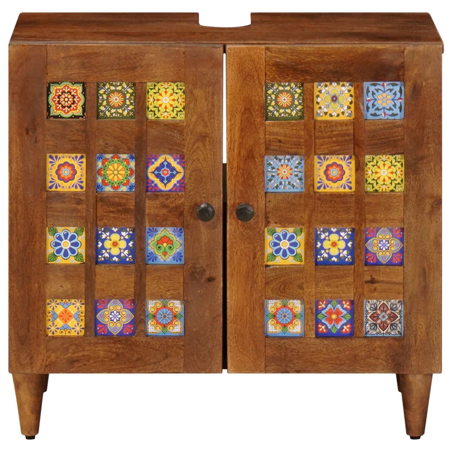 vidaXL Ντουλάπα Νιπτήρα Mπάνιου με αποθήκευση Καρυδιά 62 x 33 x 58 εκ.