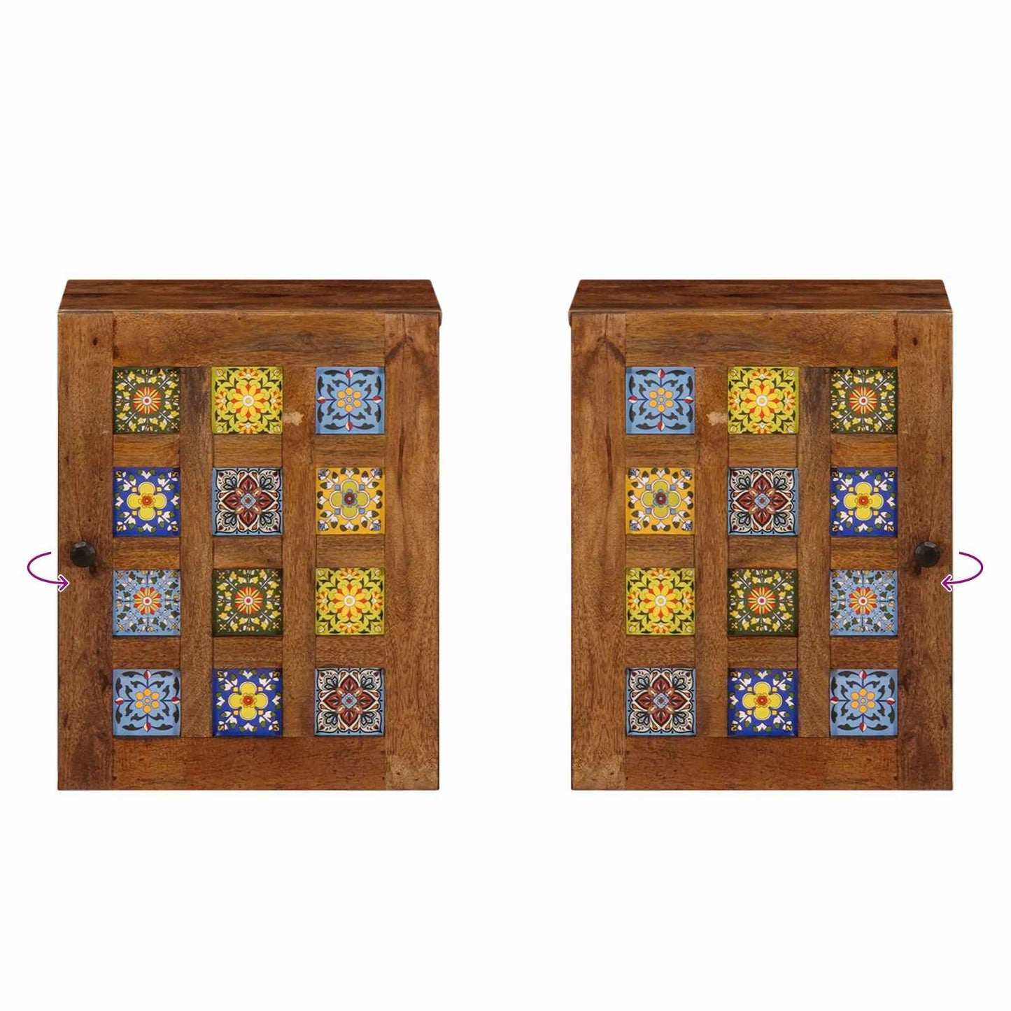 vidaXL Κρεμαστό Ντουλάπι Μπάνιου με πόρτα Καρυδιά 38 x 33,5 x 48 εκ.