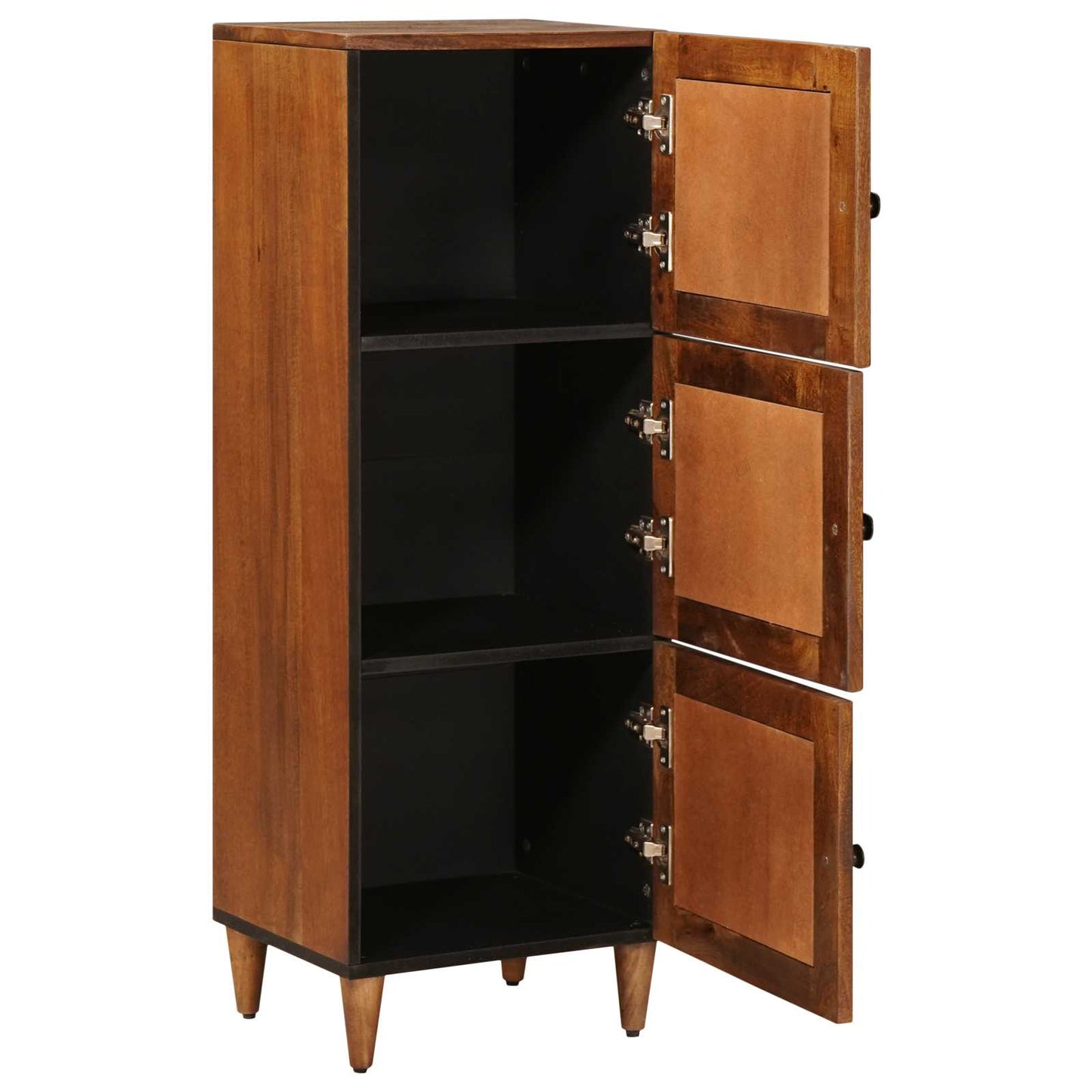 vidaXL Highboard με πόρτα Καρυδιά 40 x 33 x 110 εκ Στερεό ξύλο μάνγκο