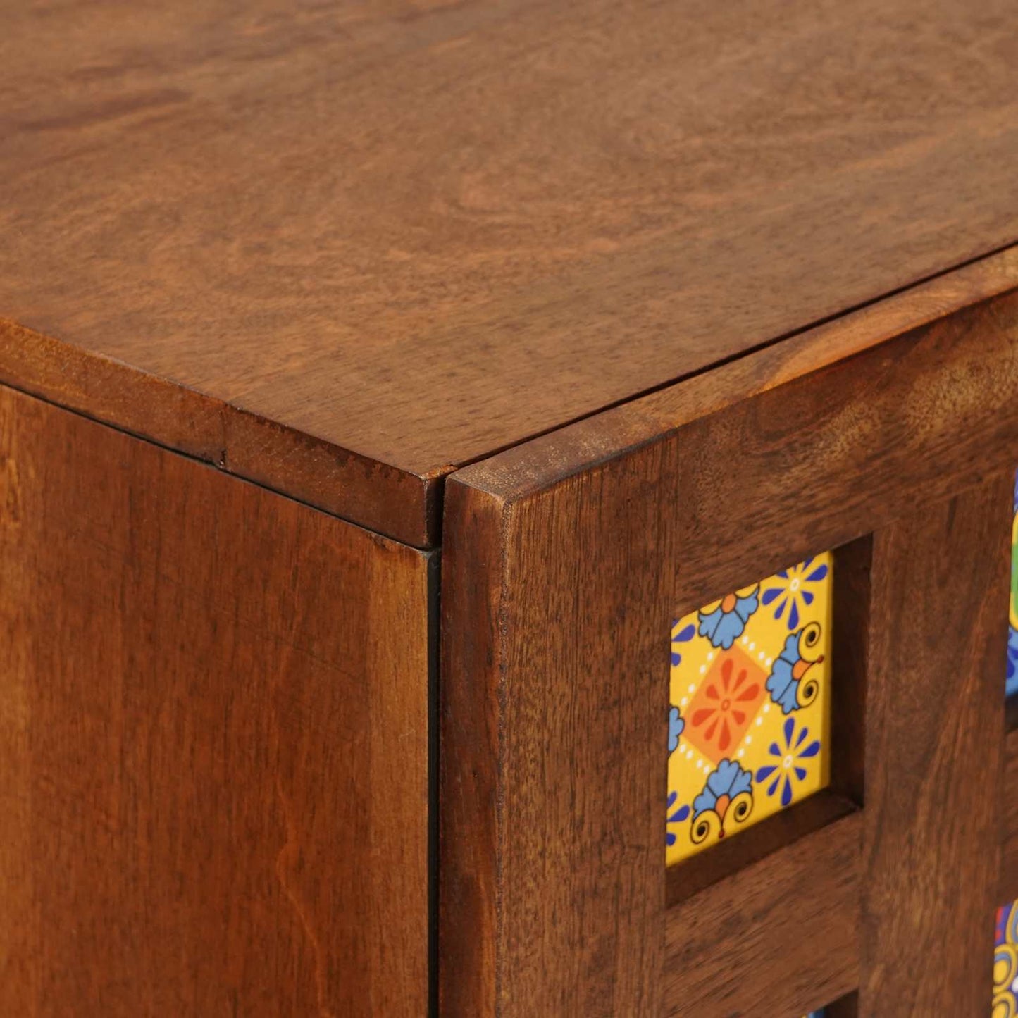 vidaXL Highboard Καρυδιά 60 x 33,5 x 100 εκ. Στερεό ξύλο μάνγκο