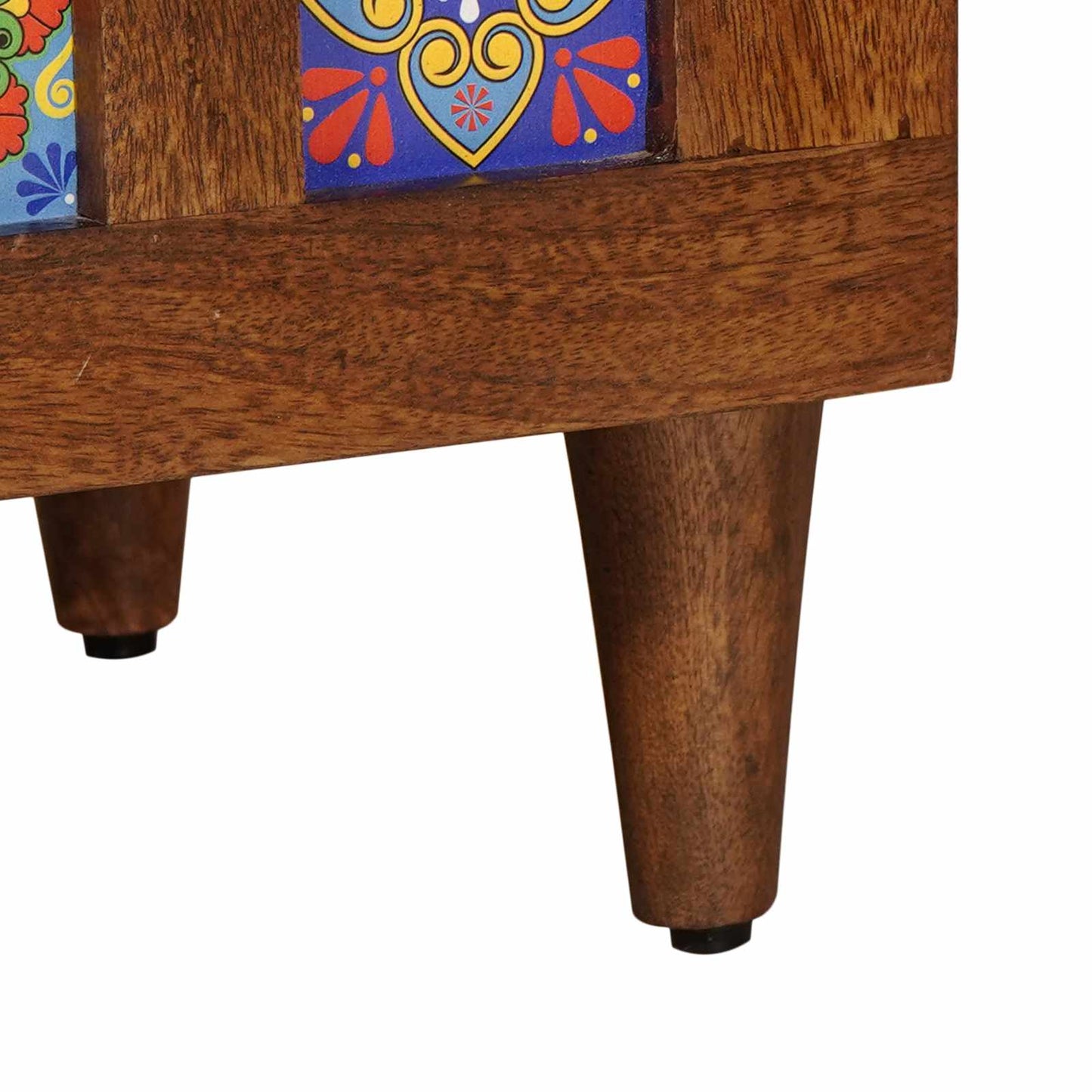 vidaXL Highboard Καρυδιά 60 x 33,5 x 100 εκ. Στερεό ξύλο μάνγκο