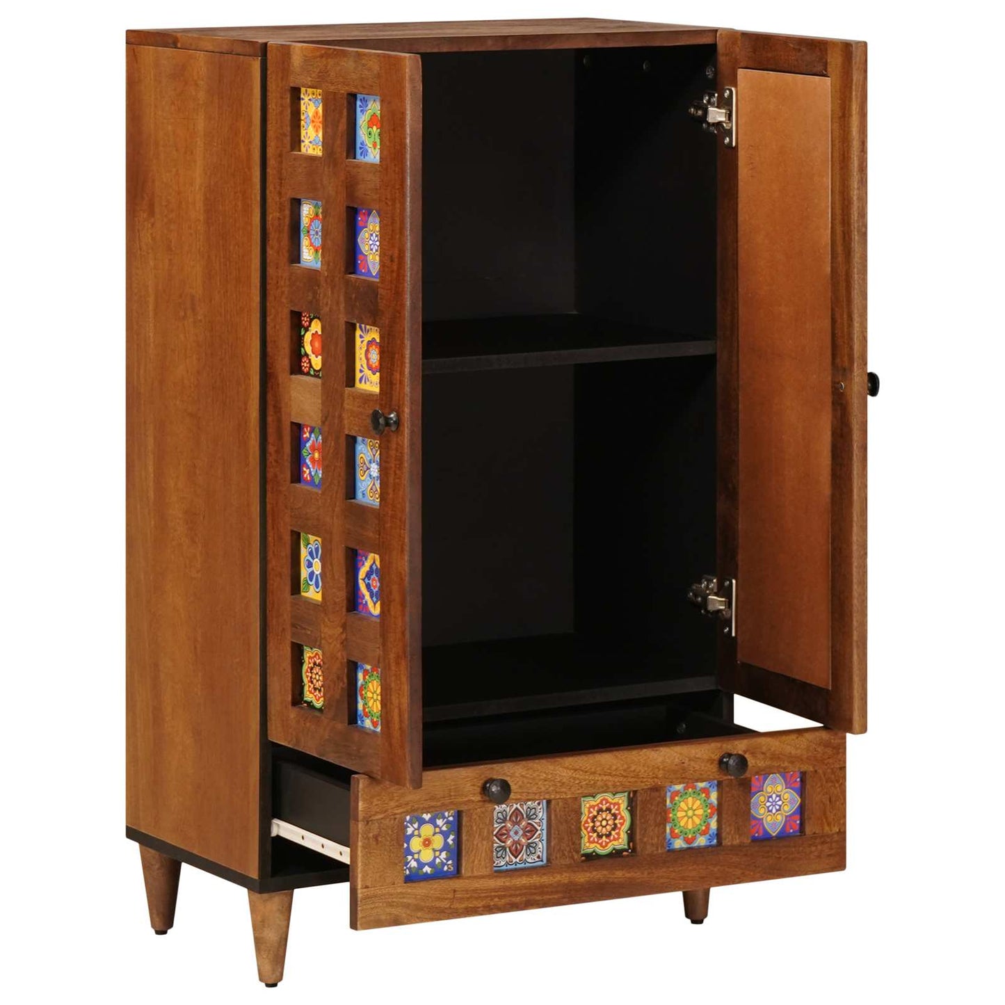 vidaXL Highboard Καρυδιά 60 x 33,5 x 100 εκ. Στερεό ξύλο μάνγκο