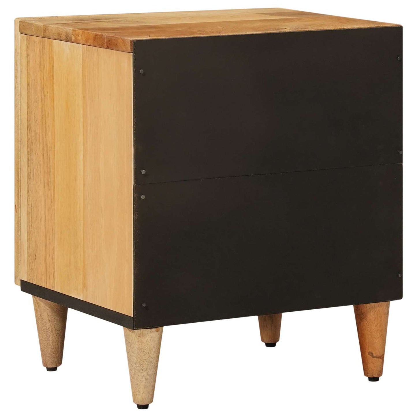 vidaXL Κομοδίνο 2 pcs Φυσικό 40 x 33,5 x 46 εκ Στερεό ξύλο μάνγκο