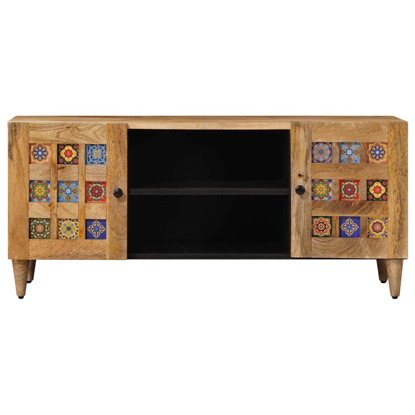 vidaXL Ντουλάπι TV με ράφι Φυσικό 105 x 33 x 46 εκ. Στερεό ξύλο μάνγκο