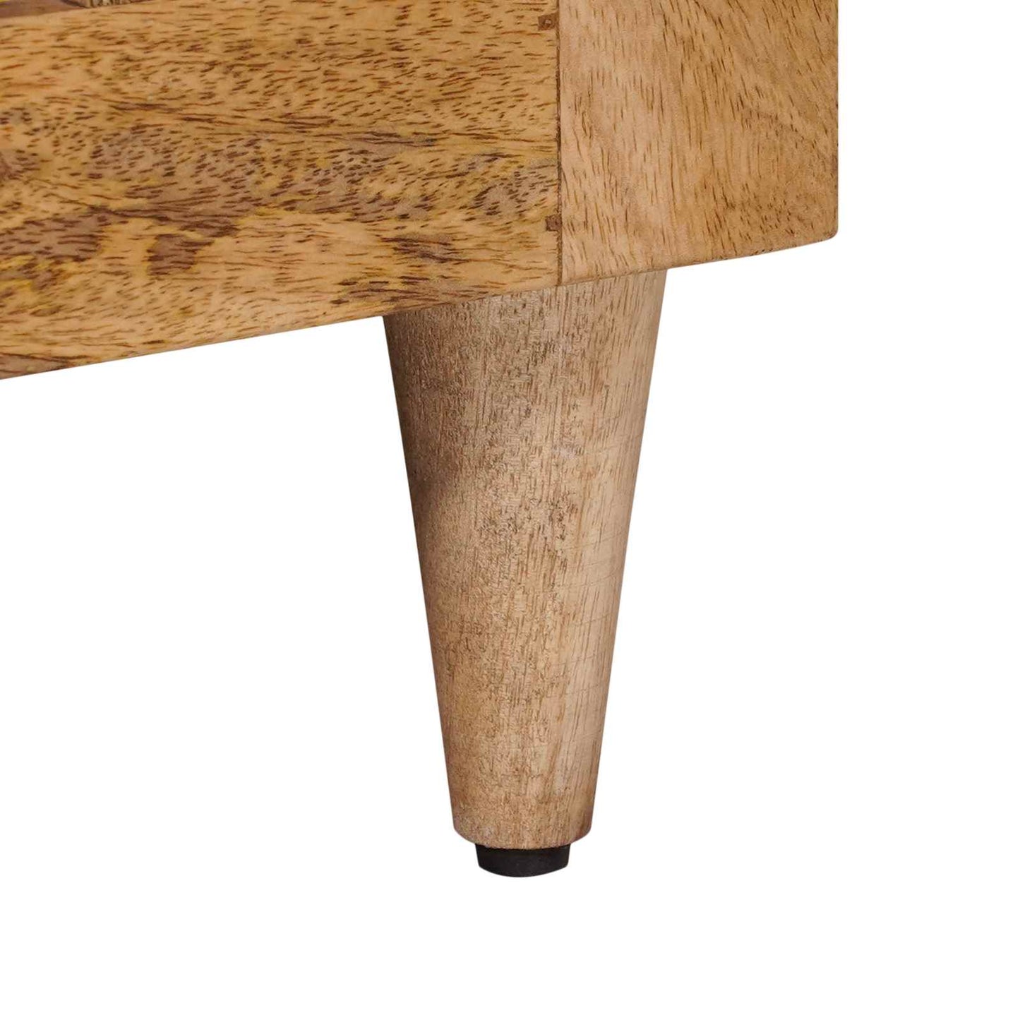 vidaXL Κομοδίνο με συρτάρι Φυσικό 50 x 33 x 60 εκ Στερεό ξύλο μάνγκο