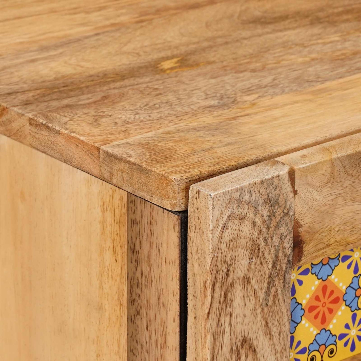 vidaXL Ντουλάπι Μπάνιου Φυσικό 38 x 33 x 58 εκ. Στερεό ξύλο μάνγκο