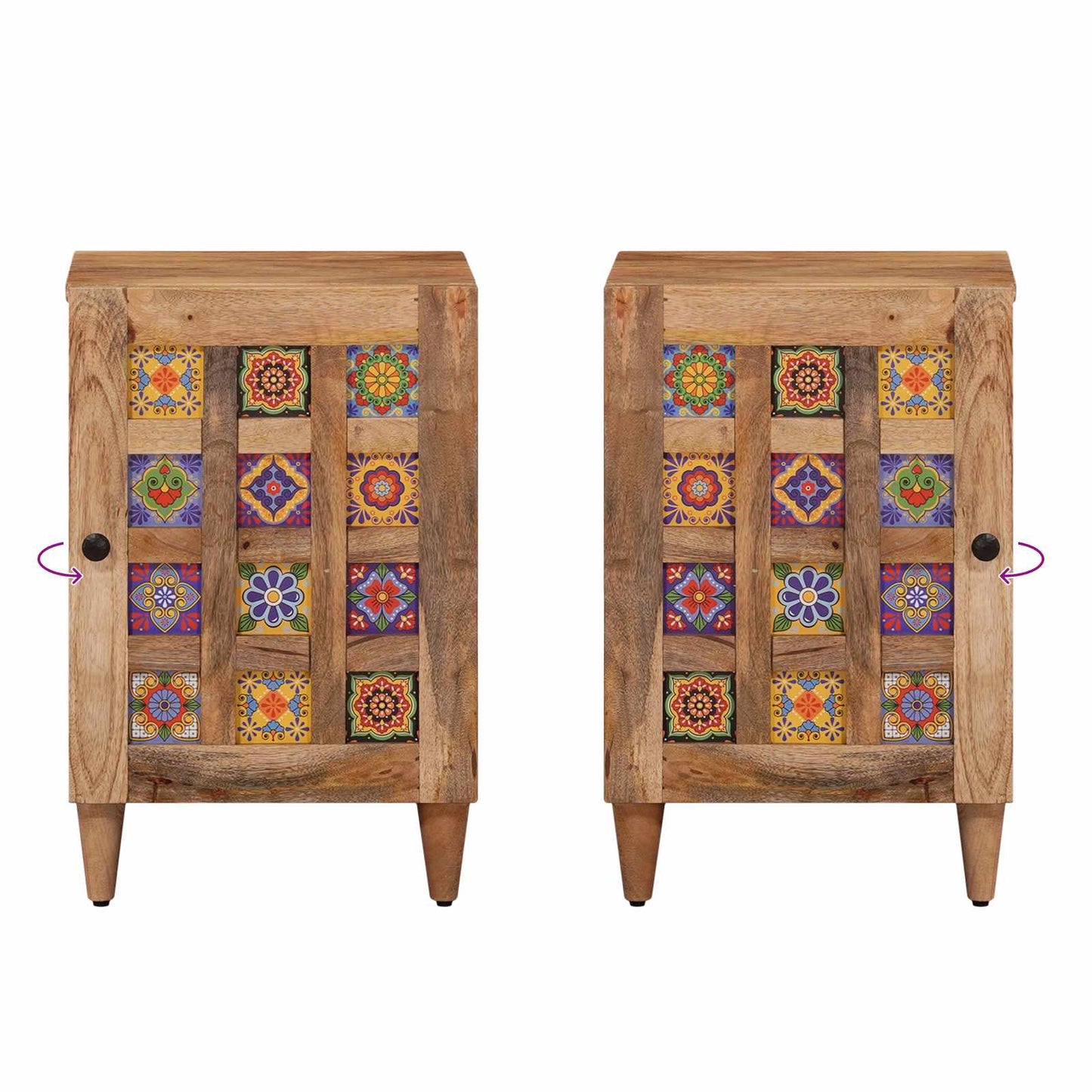 vidaXL Ντουλάπι Μπάνιου Φυσικό 38 x 33 x 58 εκ. Στερεό ξύλο μάνγκο