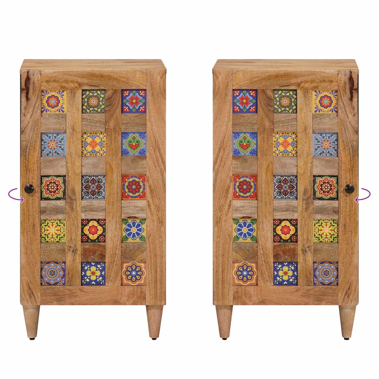vidaXL Πλαϊνό γραφείο Φυσικό 40 x 33 x 75 εκ. Στερεό ξύλο μάνγκο