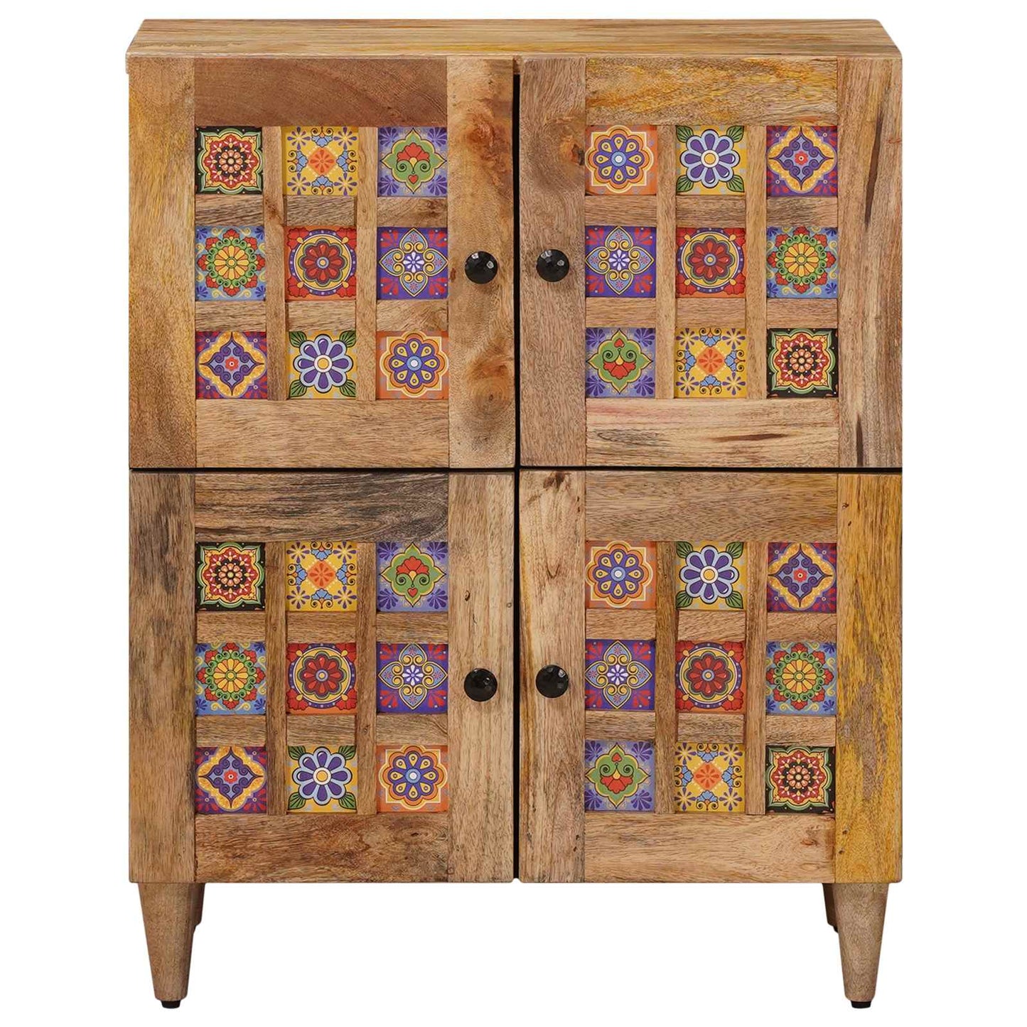 vidaXL Πλαϊνό γραφείο Φυσικό 60 x 33 x 75 cm Στερεό ξύλο μάνγκο