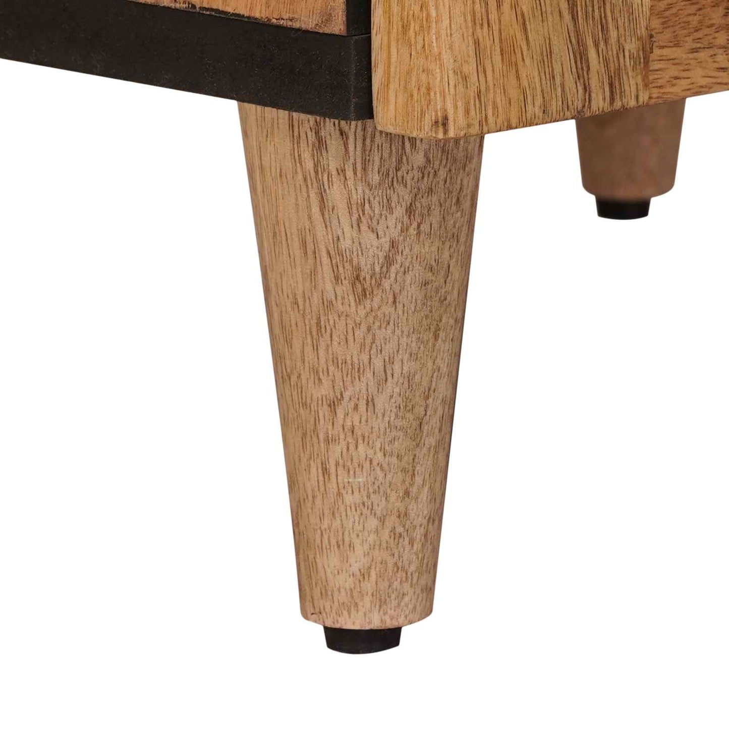 vidaXL Highboard με πόρτα Φυσικό 40 x 33 x 110 εκ Στερεό ξύλο μάνγκο