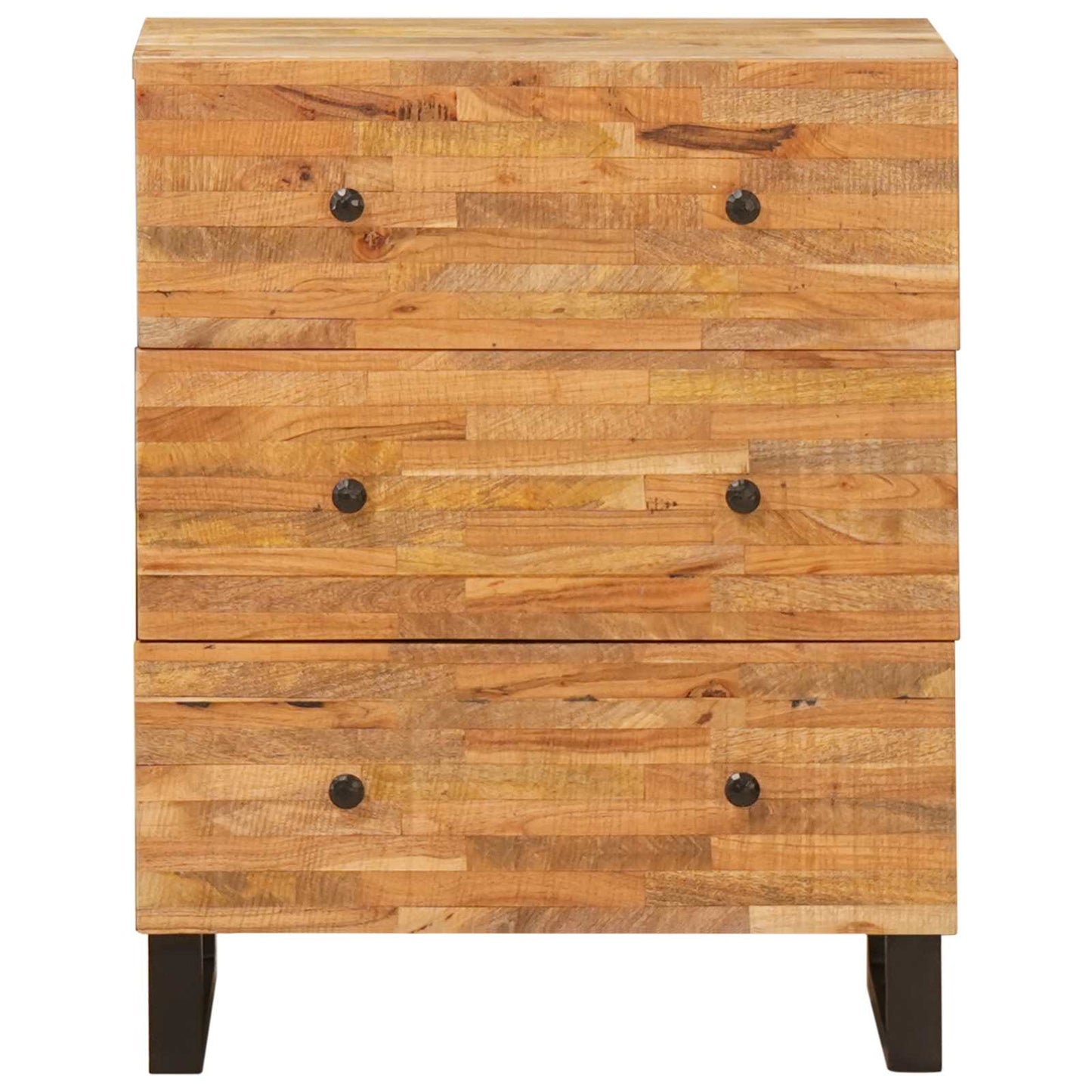 vidaXL Μπουφές Αποθήκευσης Καφέ 60 x 33 x 75 cm Στερεό ξύλο μάνγκο