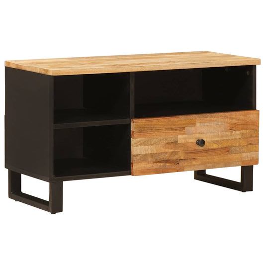 vidaXL Ντουλάπι TV με συρτάρι Καφέ 80 x 33 x 46 εκ Στερεό ξύλο μάνγκο