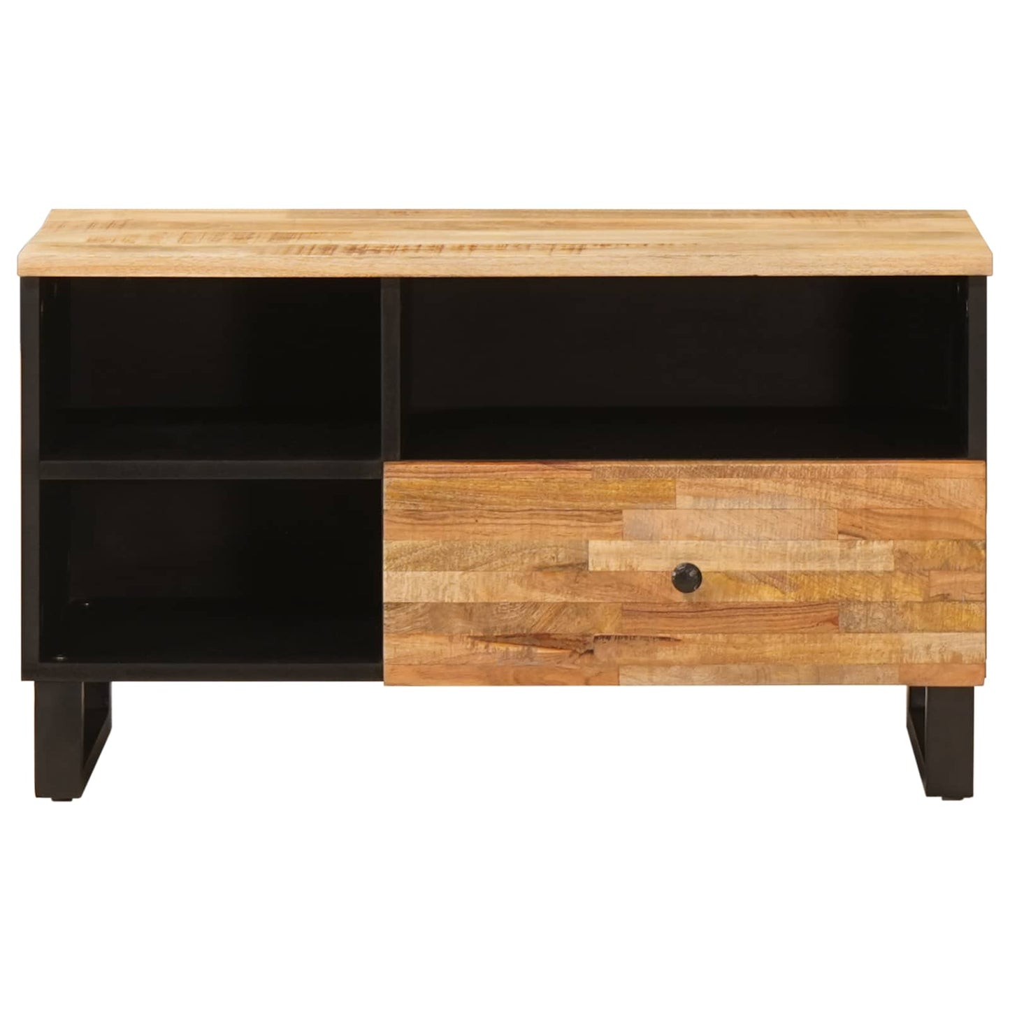 vidaXL Ντουλάπι TV με συρτάρι Καφέ 80 x 33 x 46 εκ Στερεό ξύλο μάνγκο