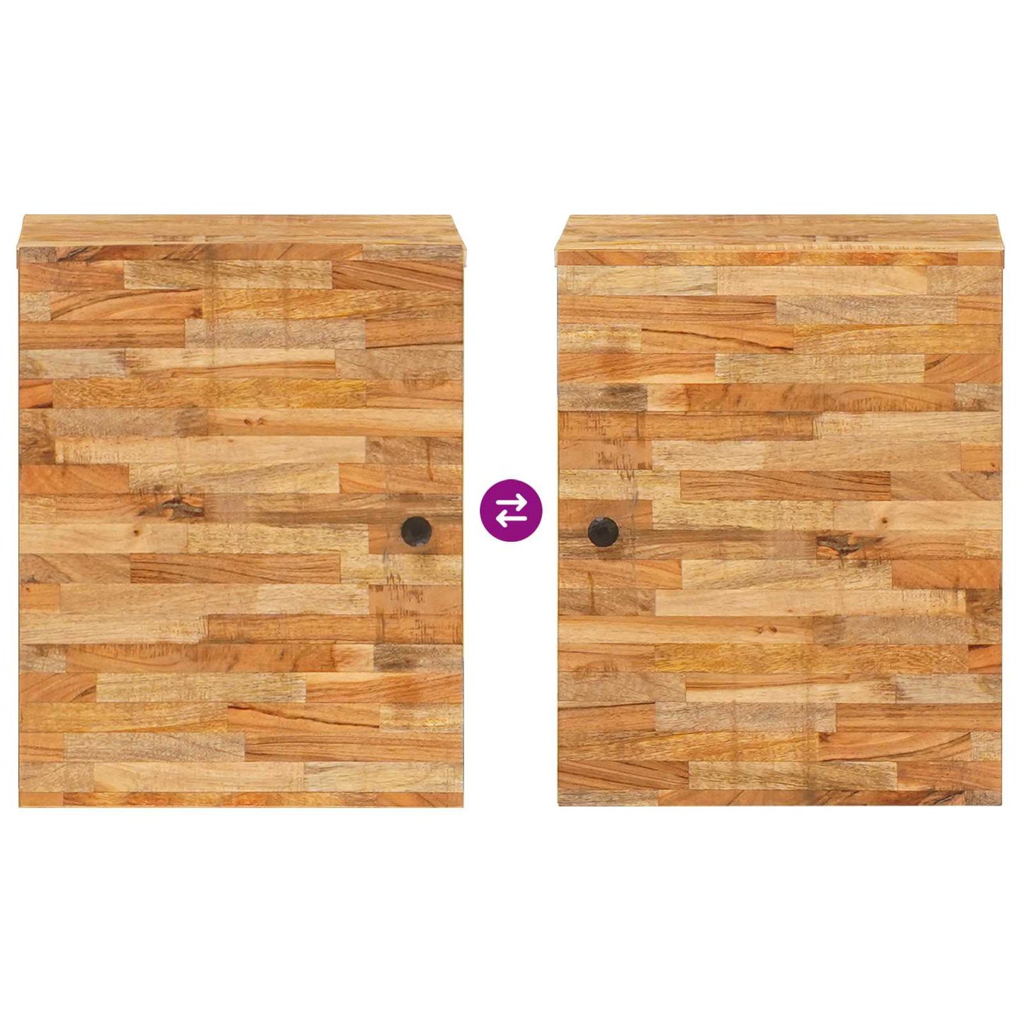 vidaXL Κρεμαστό Ντουλάπι Μπάνιου με αποθήκευση Φυσικό 38 x 33 x 48 εκ