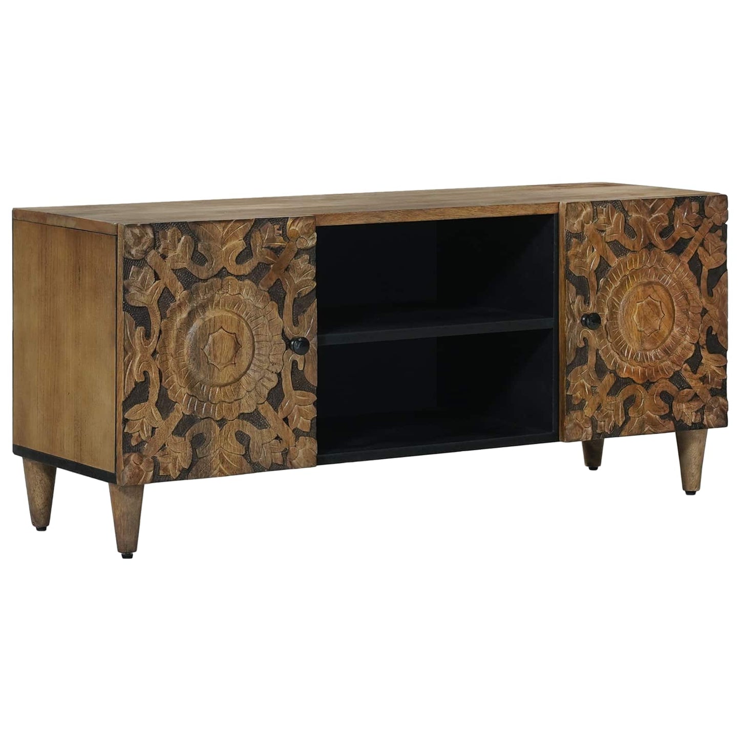 vidaXL Ντουλάπι TV Καφέ 105 x 33,5 x 46 εκ. Στερεό ξύλο μάνγκο