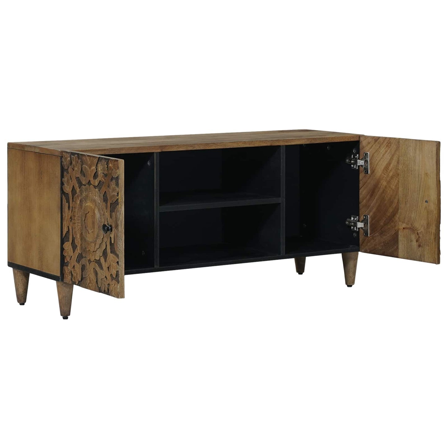 vidaXL Ντουλάπι TV Καφέ 105 x 33,5 x 46 εκ. Στερεό ξύλο μάνγκο