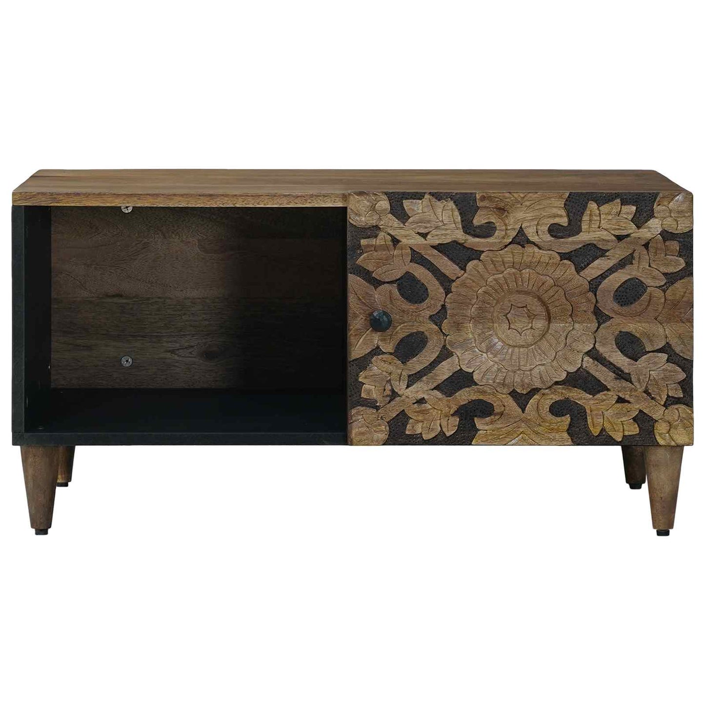 vidaXL Τραπεζάκι σαλονιού Καφέ 80 x 50 x 40 cm Στερεό ξύλο μάνγκο