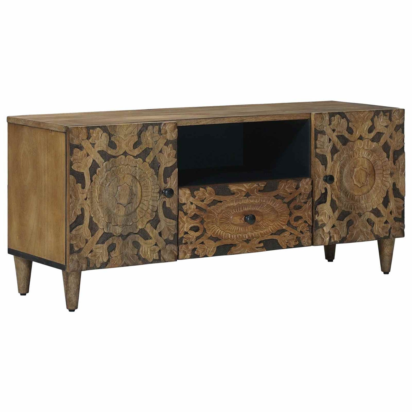 vidaXL Ντουλάπι TV Καφέ 105 x 33,5 x 46 εκ. Στερεό ξύλο μάνγκο
