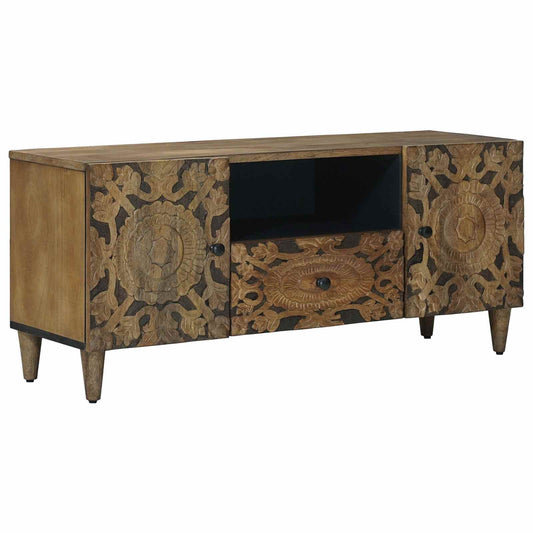 vidaXL Ντουλάπι TV Καφέ 105 x 33,5 x 46 εκ. Στερεό ξύλο μάνγκο