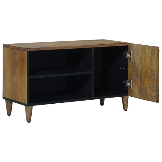 vidaXL Ντουλάπι TV με ράφι Καφέ 80 x 31,5 x 46 cm Στερεό ξύλο μάνγκο