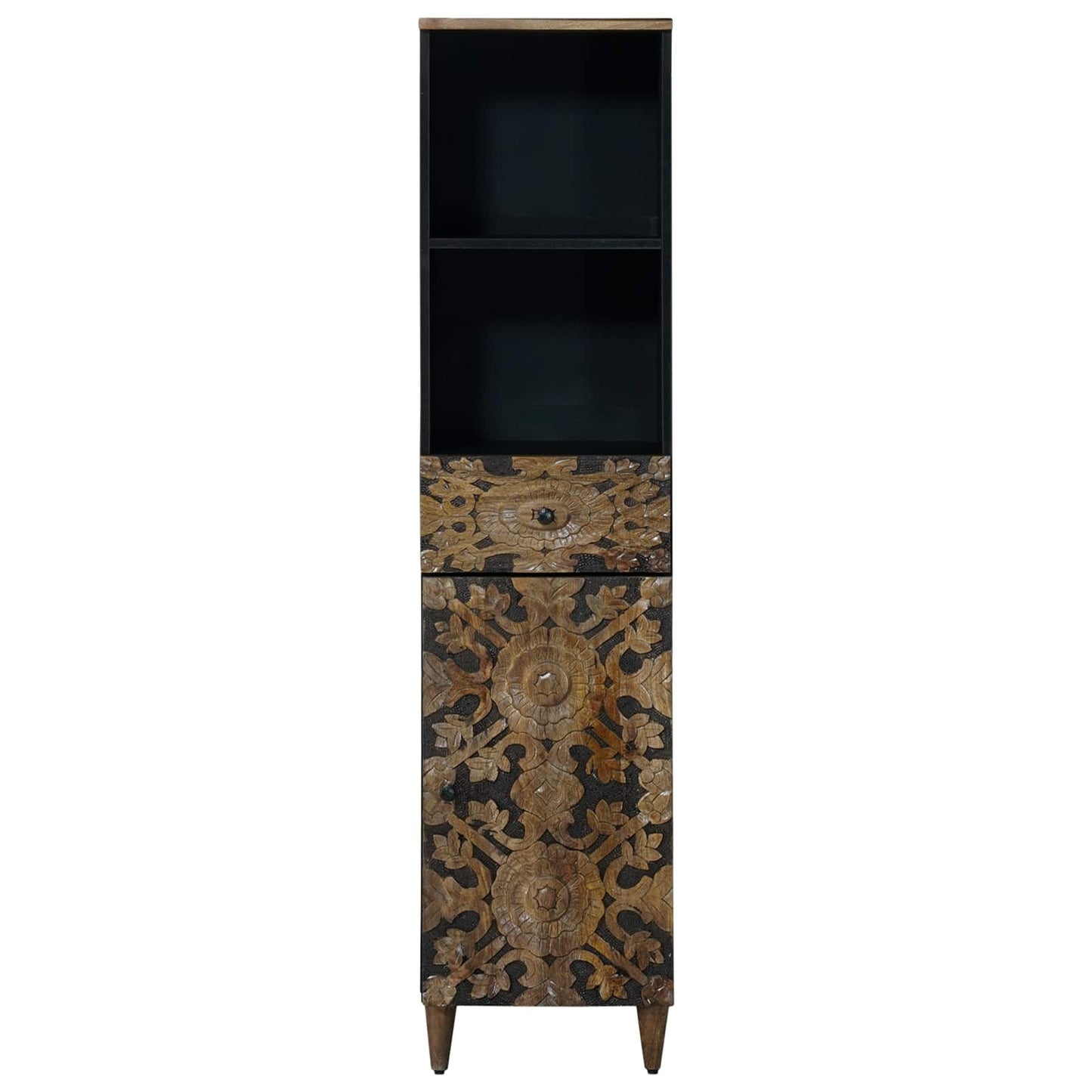vidaXL Ντουλάπι Μπάνιου Καφέ 38 x 33,5 x 160 εκ Στερεό ξύλο μάνγκο