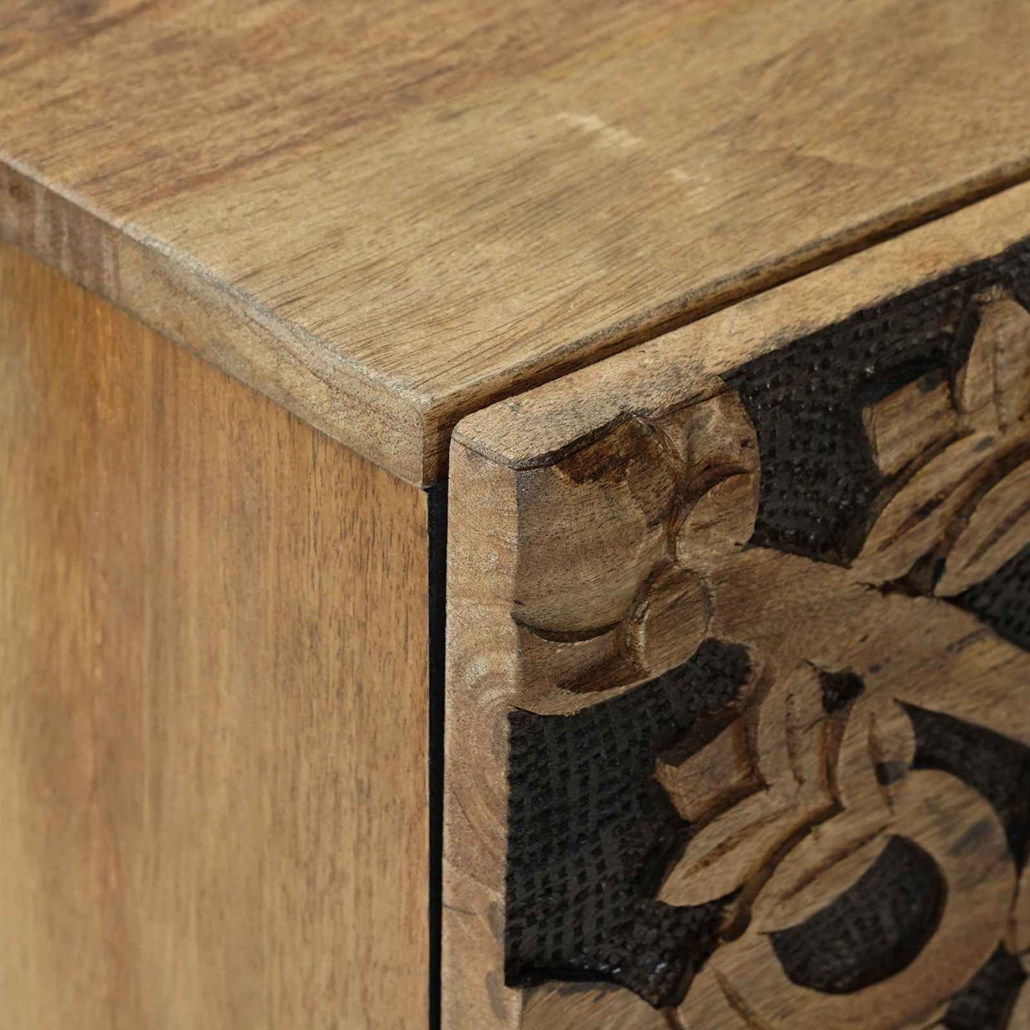 vidaXL Πλαϊνό γραφείο Καφέ 80 x 33,5 x 75 εκ Στερεό ξύλο μάνγκο