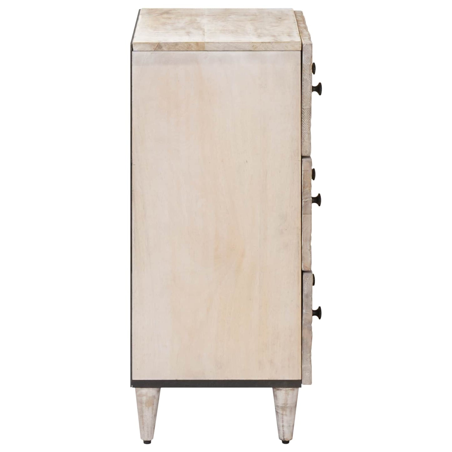 vidaXL Μπουφές Αποθήκευσης Λευκό 60 x 33,5 x 75 εκ. Στερεό ξύλο μάνγκο