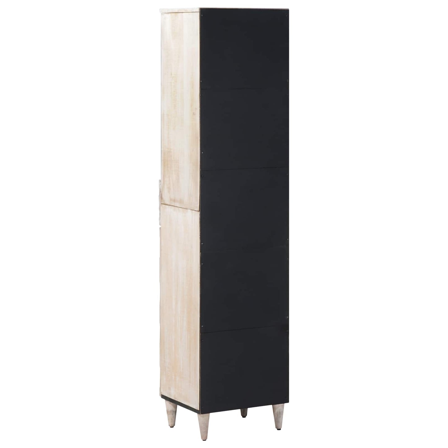 vidaXL Ντουλάπι Μπάνιου Λευκό 38 x 33,5 x 160 εκ Στερεό ξύλο μάνγκο