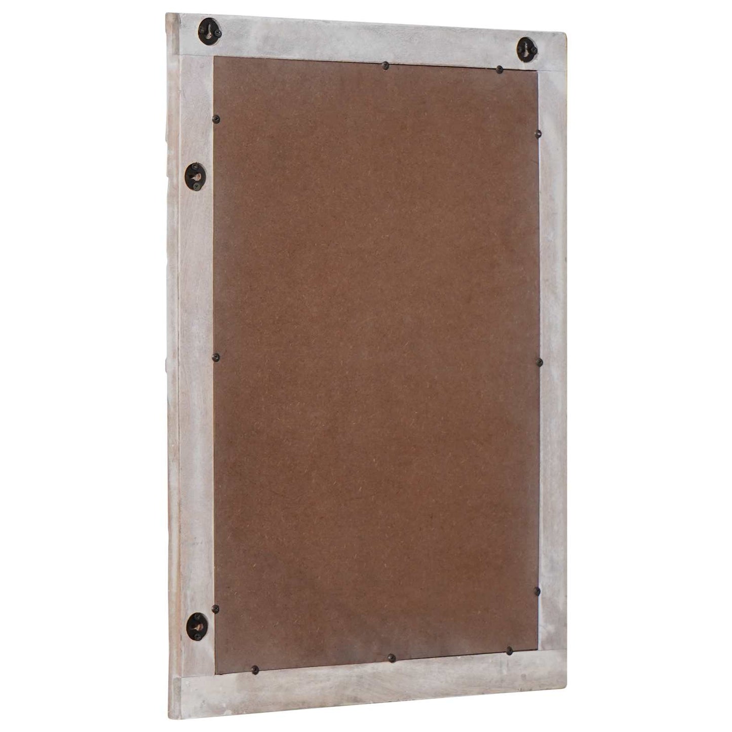 vidaXL Καθρέφτης τοίχου Ορθογώνιος Λευκό 70 x 50 cm Στερεό ξύλο μάνγκο