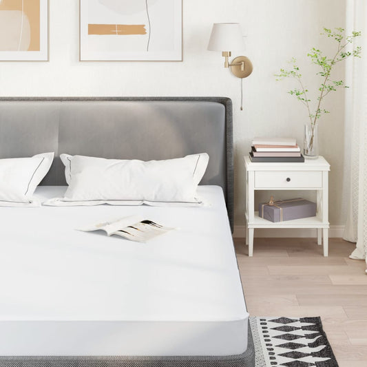 vidaXL Προστατευτικό στρώματος Λευκό 120x200 εκ. Αδιάβροχο