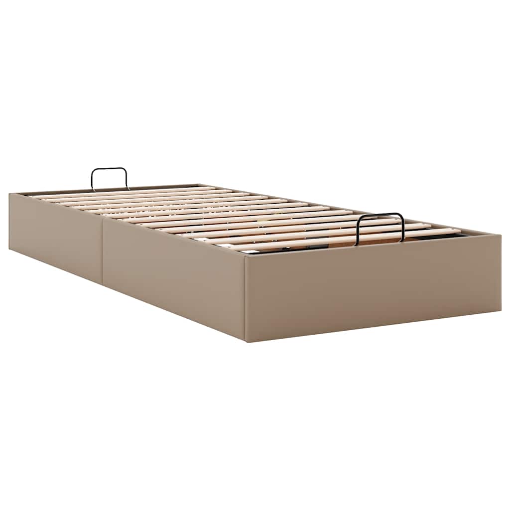 vidaXL Οθωμανικό κρεβάτι χωρίς στρώμα Cappucino 90x200 cm Faux Leather