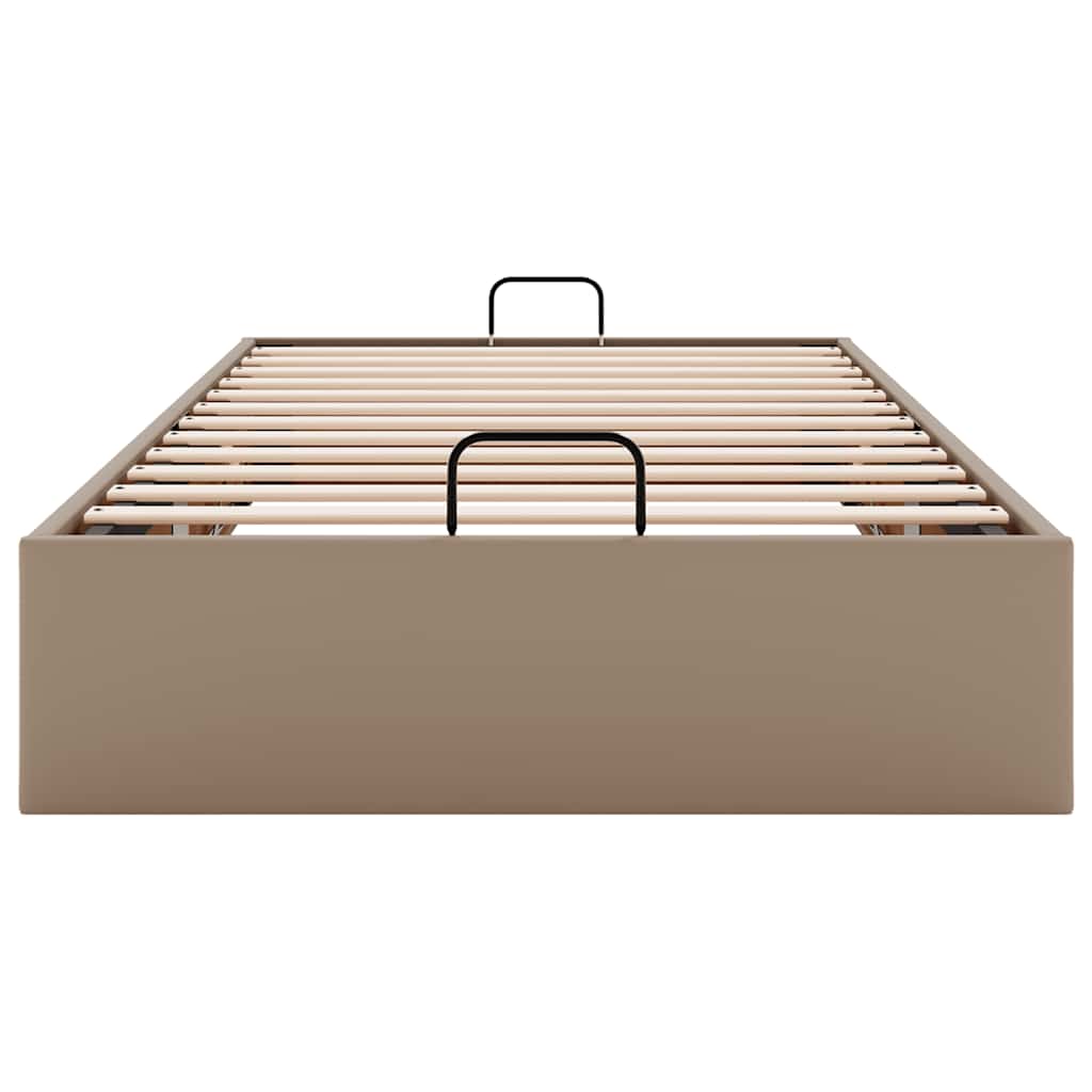 vidaXL Οθωμανικό κρεβάτι χωρίς στρώμα Cappucino 90x200 cm Faux Leather