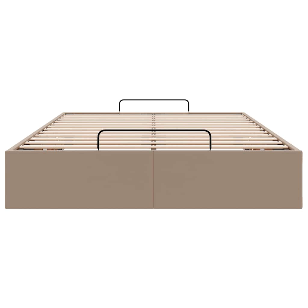 vidaXL Οθωμανικό κρεβάτι χωρίς στρώμα Cappucino120x190 cm Faux Leather
