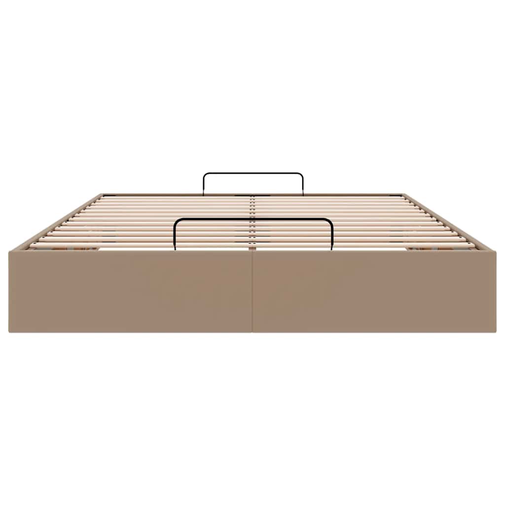 vidaXL Οθωμανικό κρεβάτι χωρίς στρώμα Cappucino 140x190cm Faux Leather