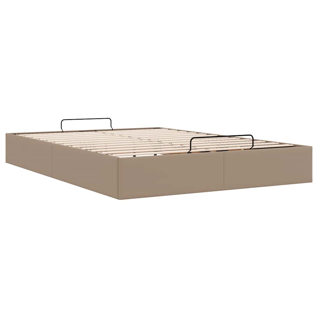 vidaXL Οθωμανικό κρεβάτι χωρίς στρώμα Cappucino 140x190cm Faux Leather