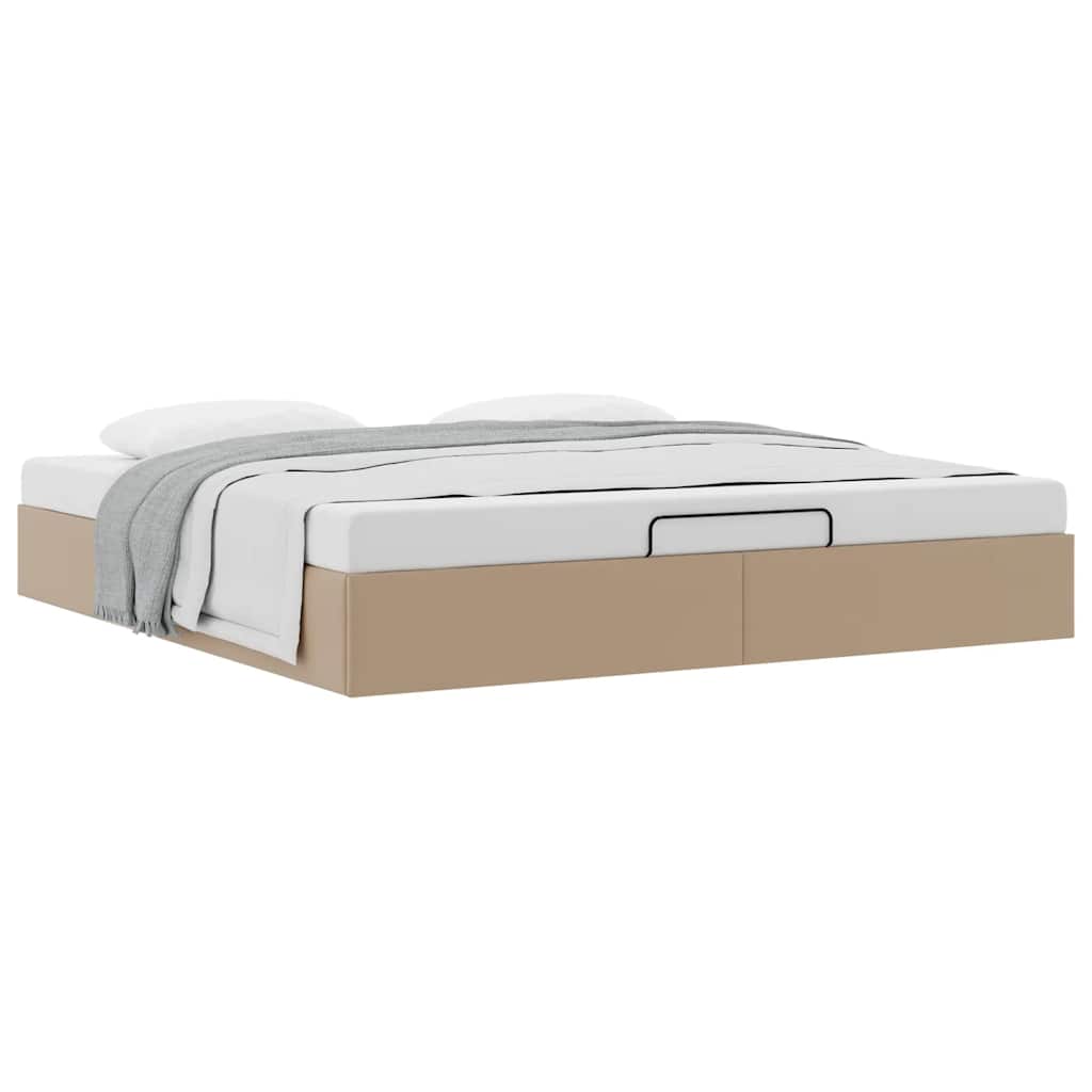 vidaXL Οθωμανικό κρεβάτι χωρίς στρώμα Cappucino 80x200 cm Faux Leather
