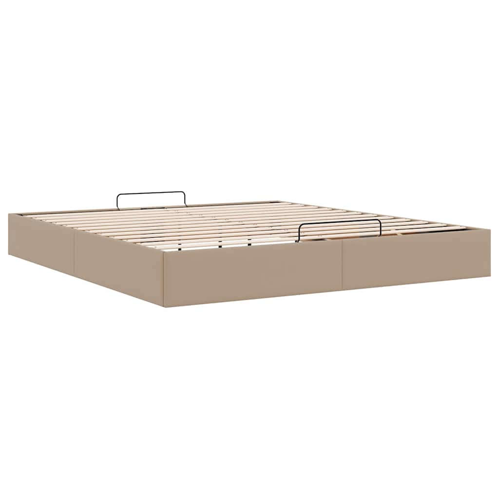 vidaXL Οθωμανικό κρεβάτι χωρίς στρώμα Cappucino 80x200 cm Faux Leather