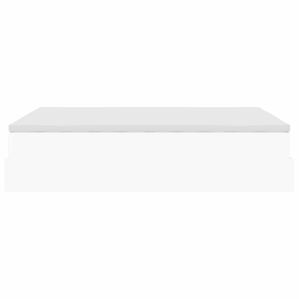 vidaXL Οθωμανικό κρεβάτι με στρώμα Λευκό 140x200cm Faux Leather